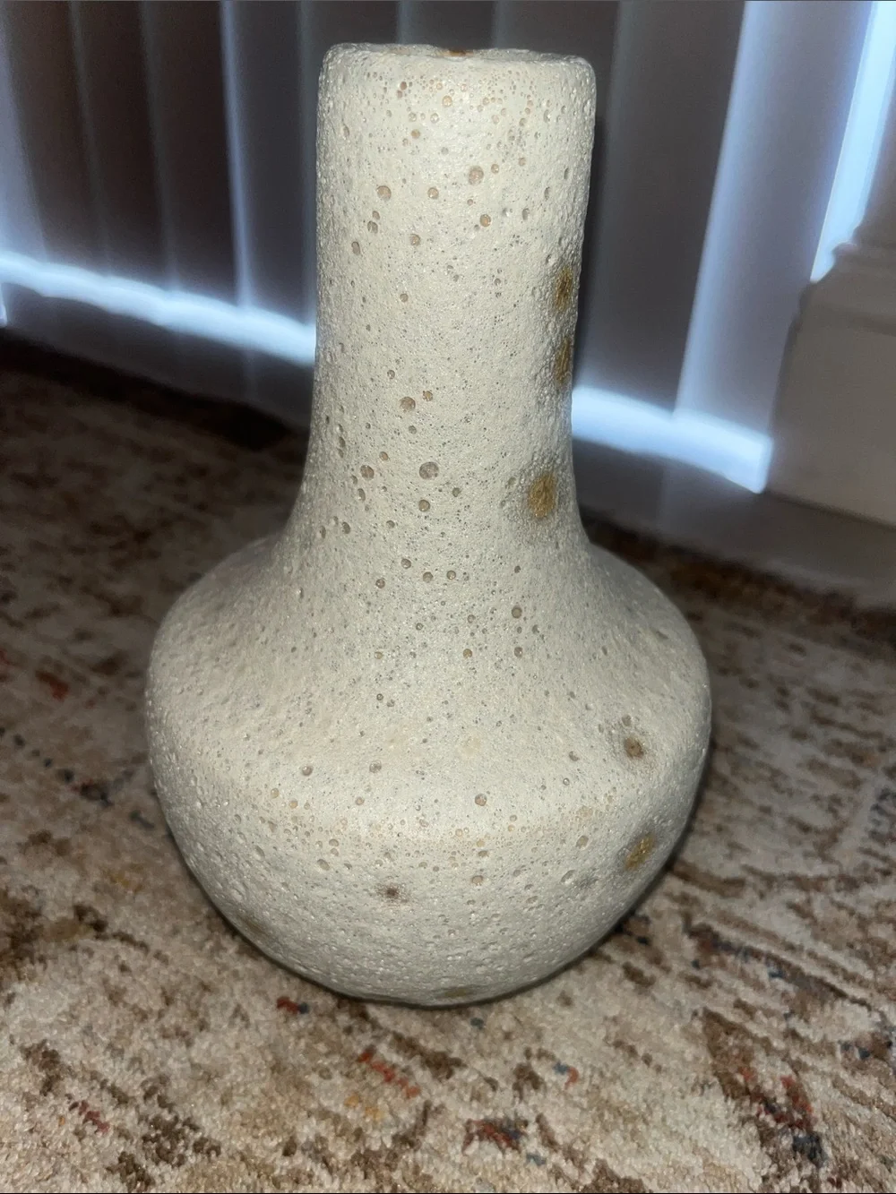 Minimalist Textured Ceramic Vase from crate&barrel - Light Gray
